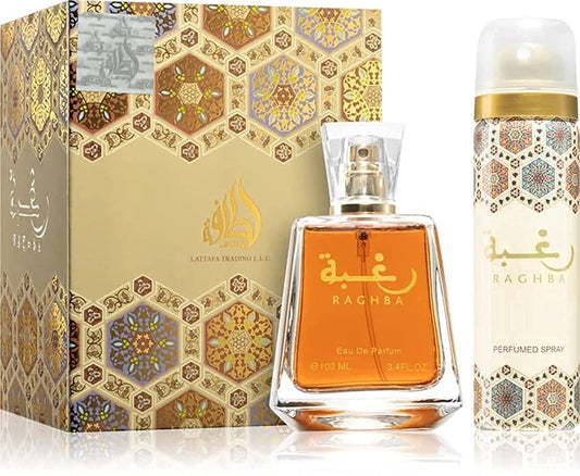 ESENCIA ARABE RAGHBA LATTAFA UNISEX EAU DE PARFUM 100 ML. UNISEX